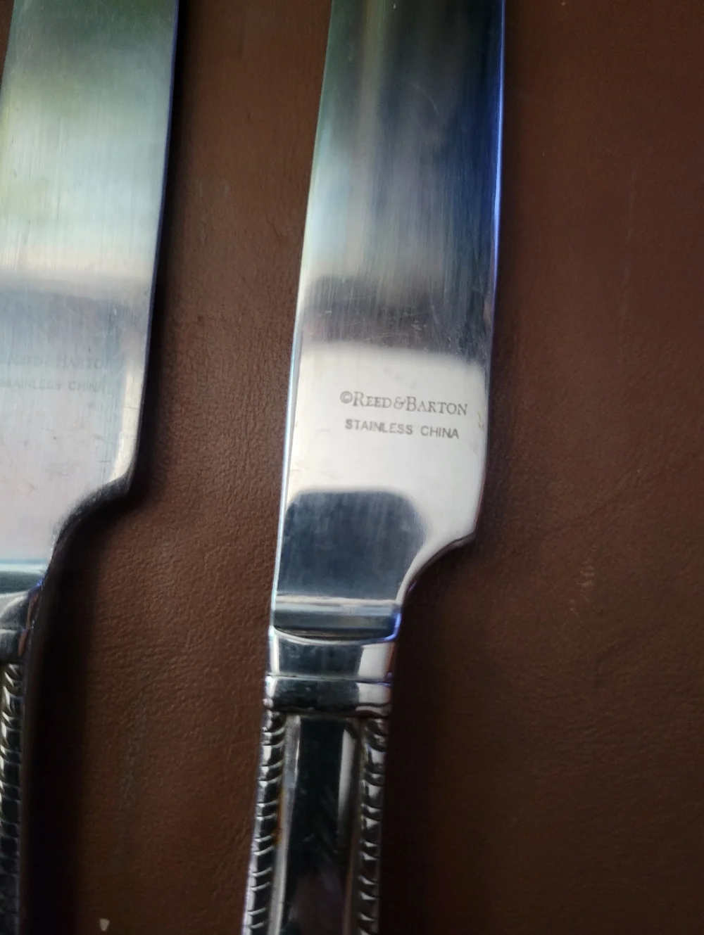Stainless Steel Silver Dinner Knives - Classic Rope Edge (Set of 2)